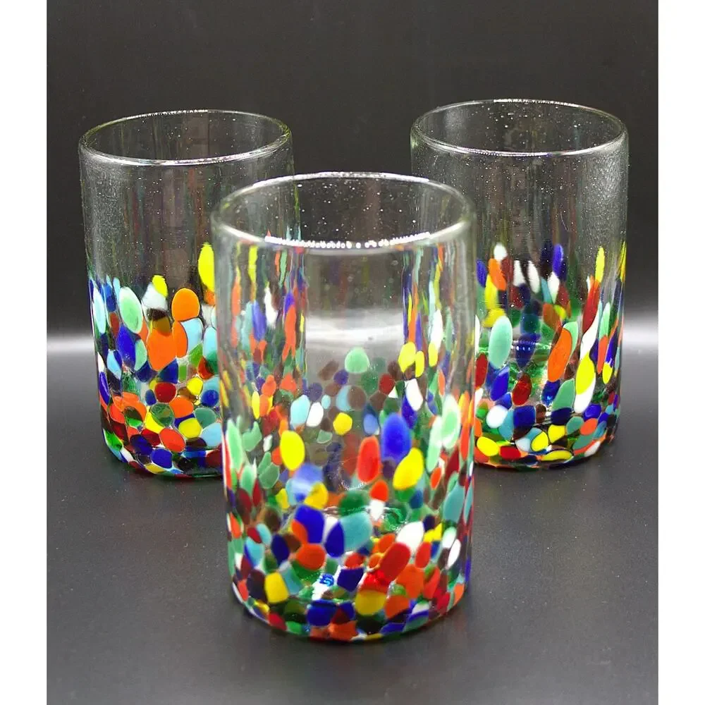 3 Granata Confetti Highball Glasses 5